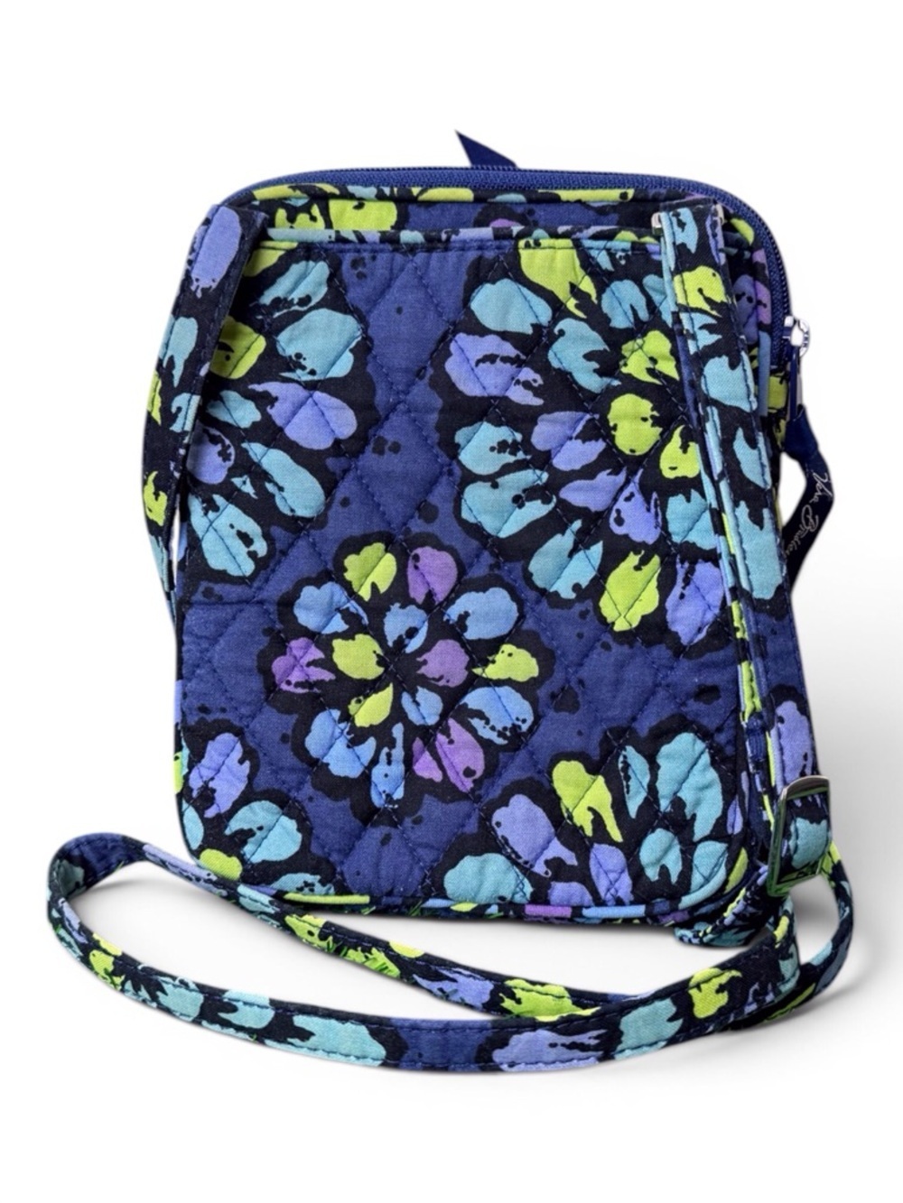 Vera Bradley Mini Hipster Crossbody Indigo Pop-RETIRED Floral Blue/Purple GUC - Picture 3 of 8
